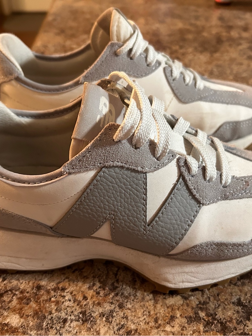 New Balance White and Gray Women's Sneakers